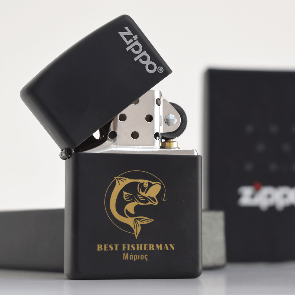 Best Fisherman - Black Zippo® Lighter (Engraved) - GOTShirts