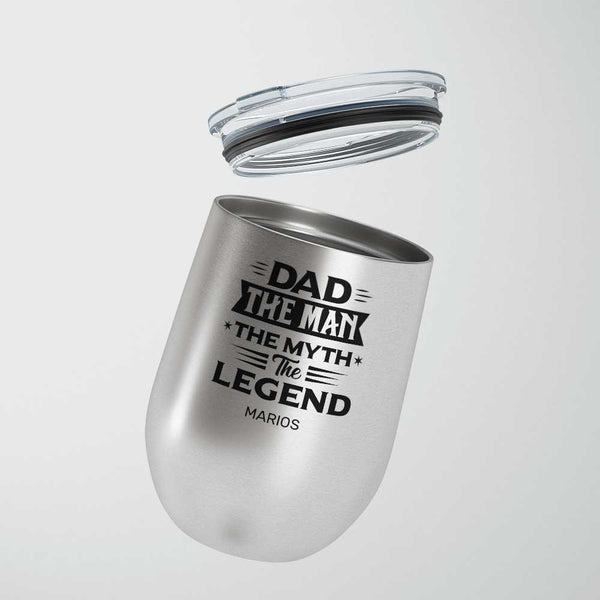 The Man, The Myth, The Legend - Stainless Steel Silver Mug - GOTShirts
