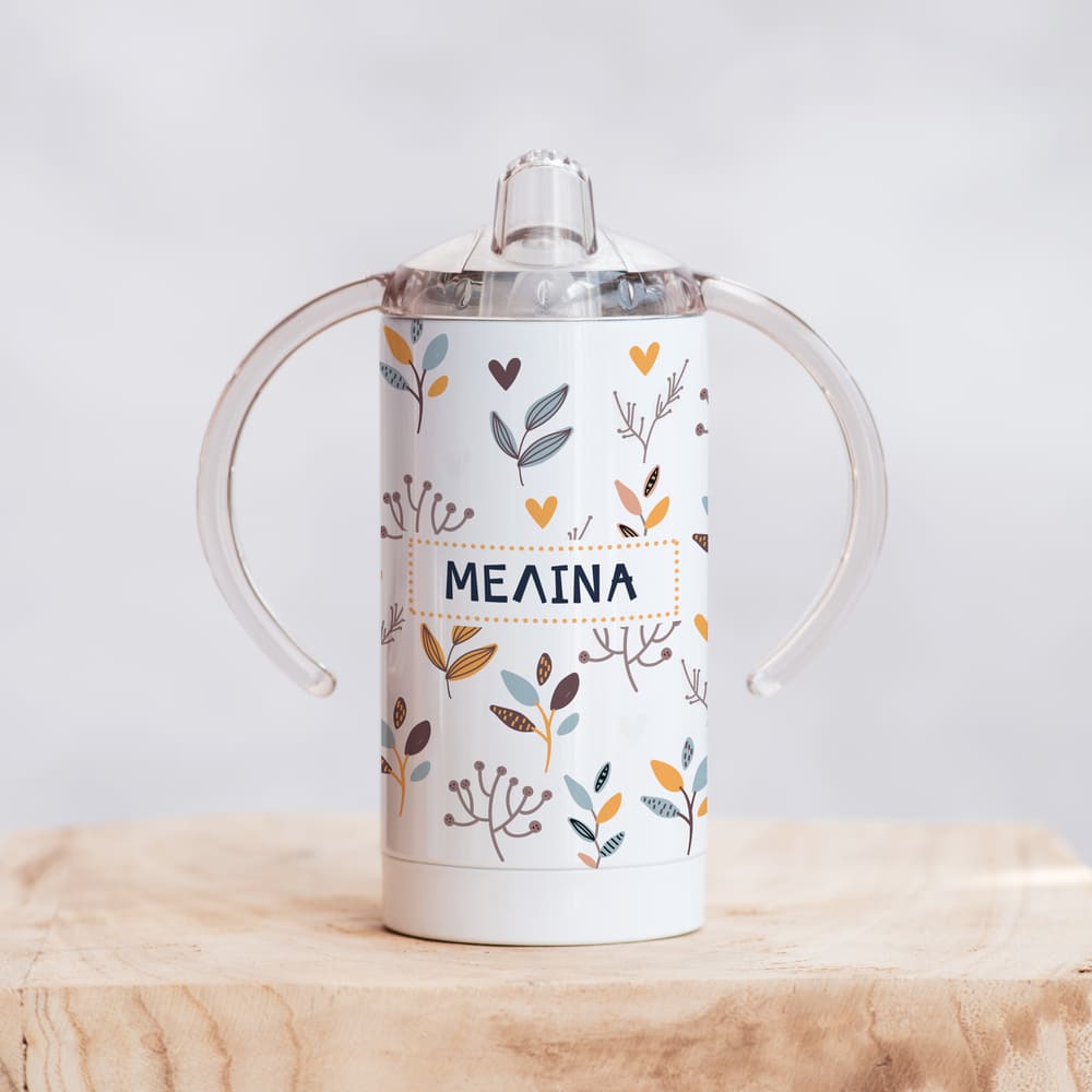 Flowers - Straight Double Wall Stainless Steel Sippy Cup - GOTShirts