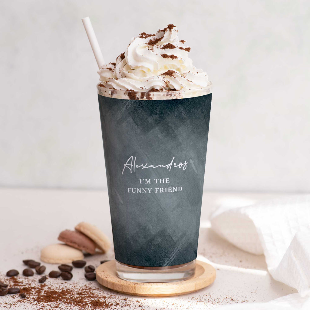 The Funny Friend - Glass Latte Mug - GOTShirts