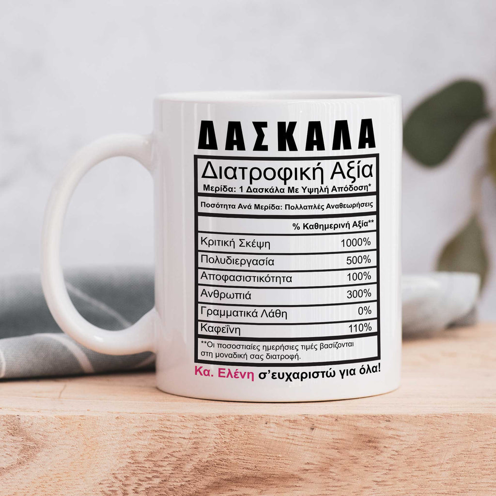 Teacher's Nutrition Facts - Ceramic Mug 330ml - GOTShirts