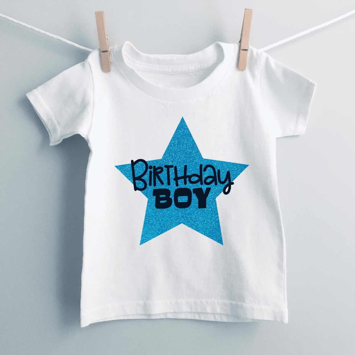 Birthday Boy Glitter Star T-Shirt - GOTShirts