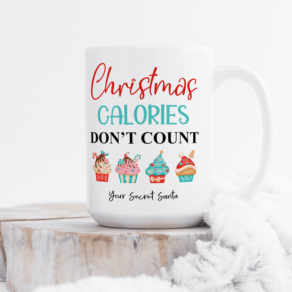 Christmas Calories Don't Count - Large Ceramic Coffee Mug - GOTShirts