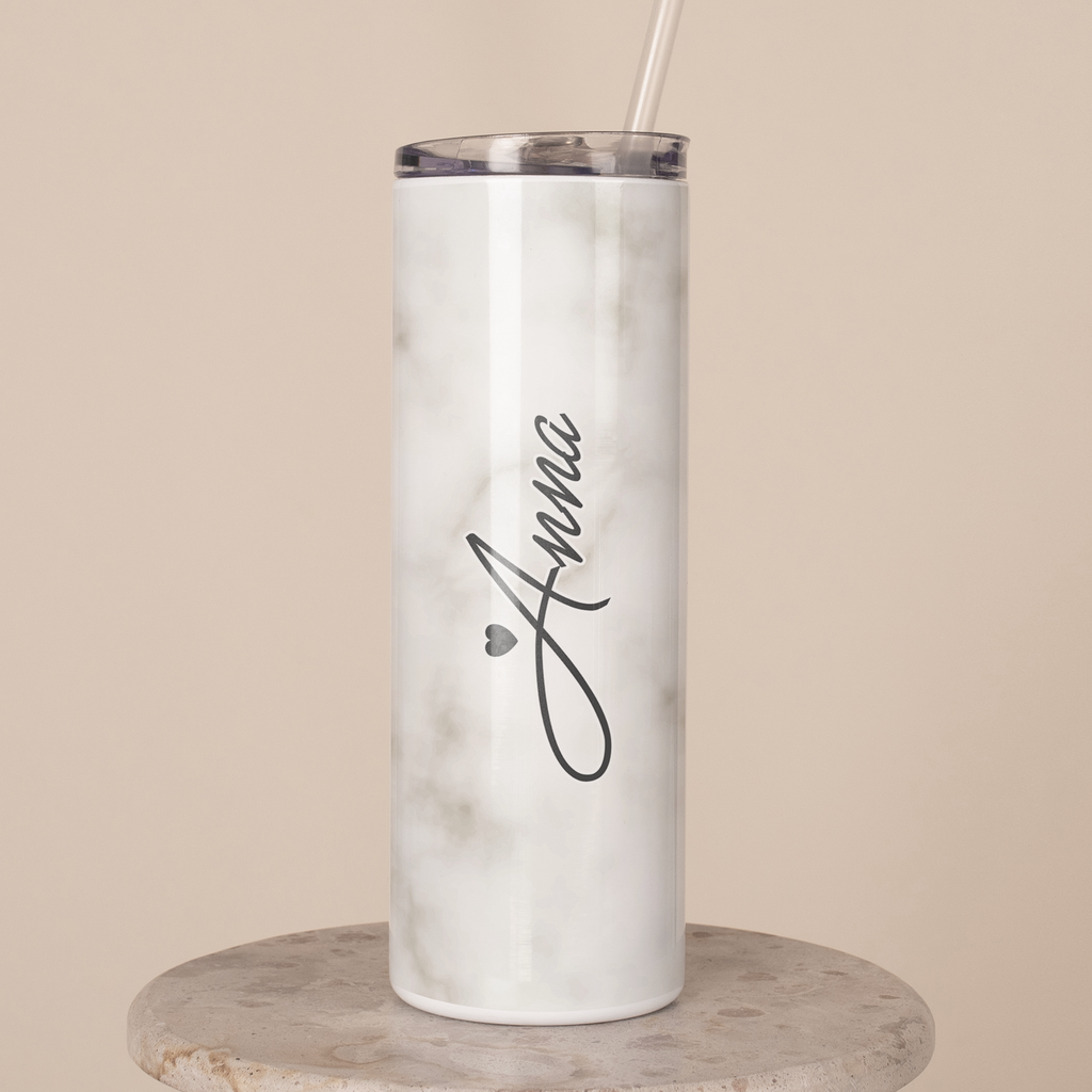 Name Only - Stainless Steel Skinny Tumbler With Straw