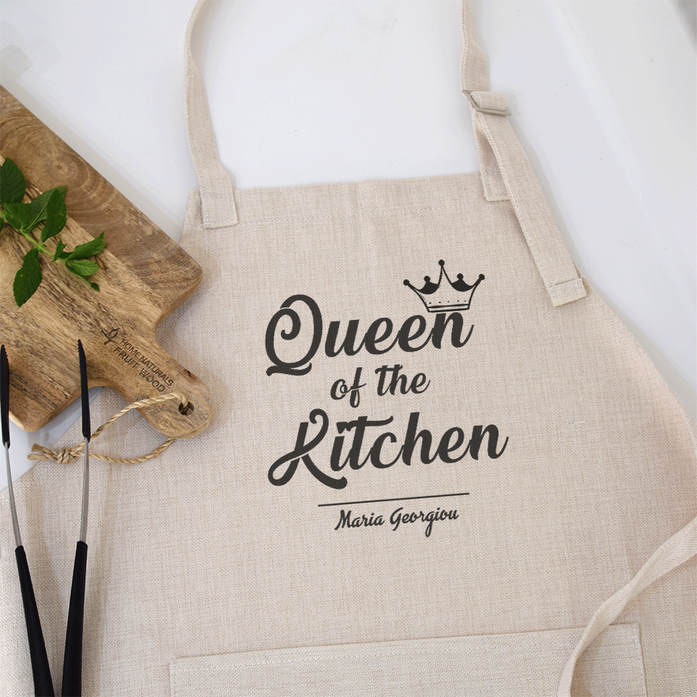 Queen of the Kitchen Black Crown - Cooking Apron