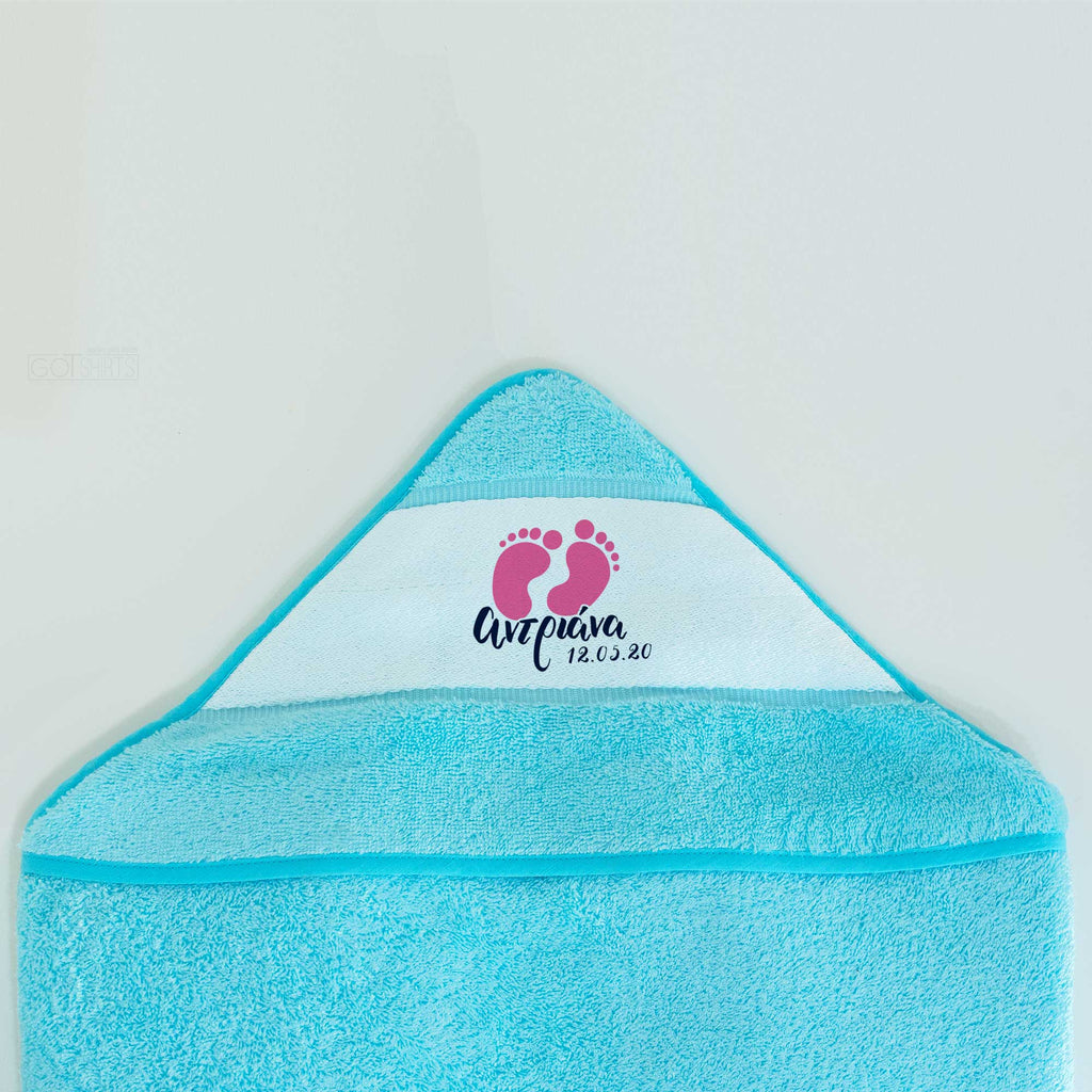 Pink Footprints - Baby Towel - GOTShirts