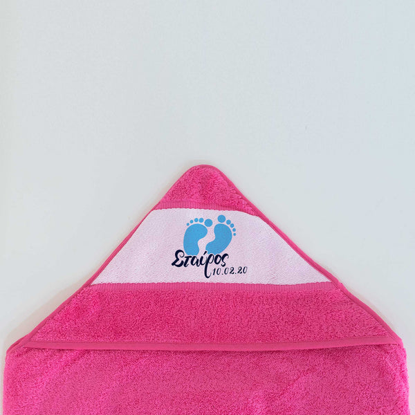 Blue Footprints - Baby Towel - GOTShirts