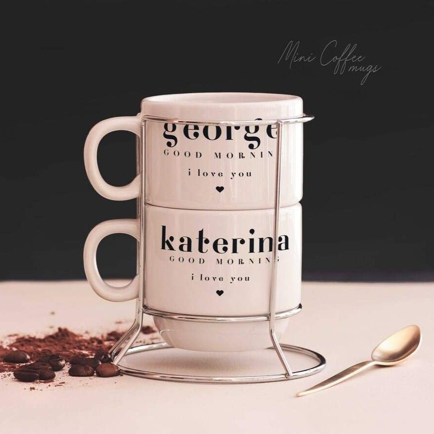 Set of 2 Mugs with Metal Base-GOTShirts - Personalized Gifts