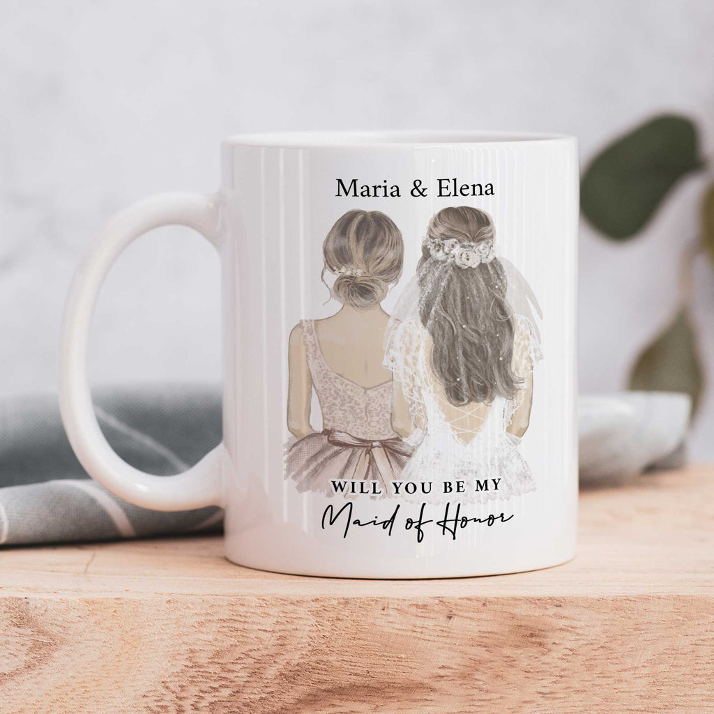Bride & Maid Of Honor Drawing - Ceramic Mug 330ml - GOTShirts
