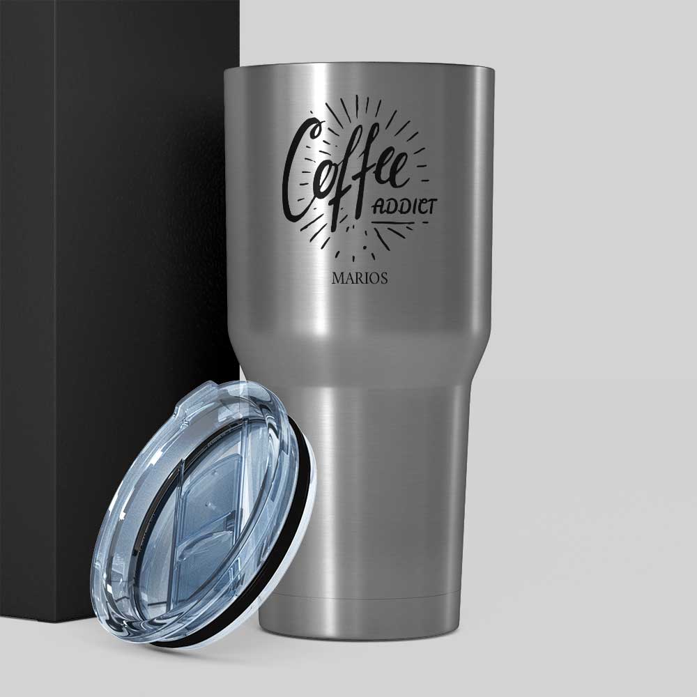 Coffee Addict - GIGA Stainless Steel Thermos 880ml - GOTShirts