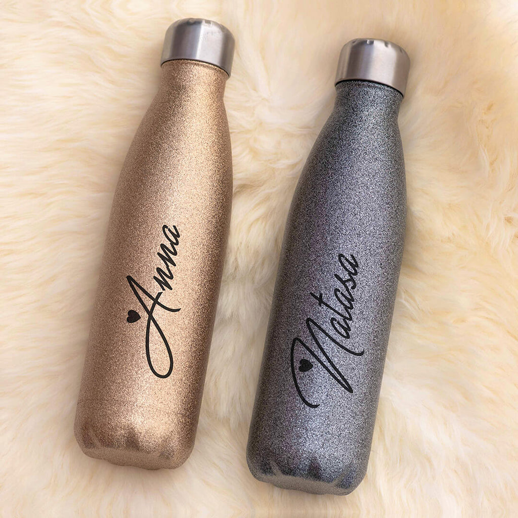 Glitter stainless steel water bottle-GOTShirts - Personalized Gifts
